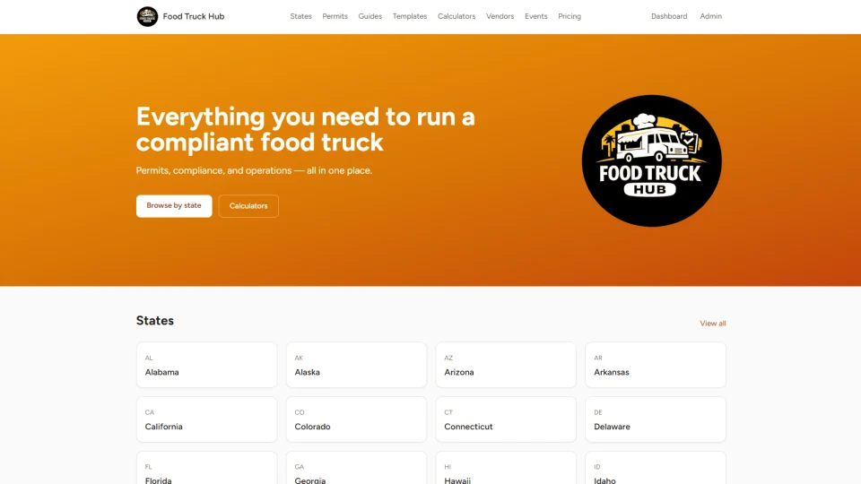 Food Truck Hub — Permits, Compliance & Operations Platform