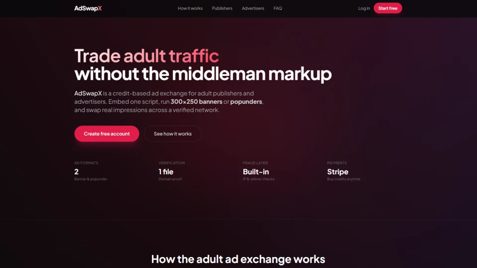 AdSwapX — Adult Ad Exchange Network